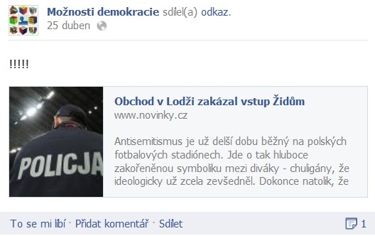 Mo�nosti demokracie na Facebooku